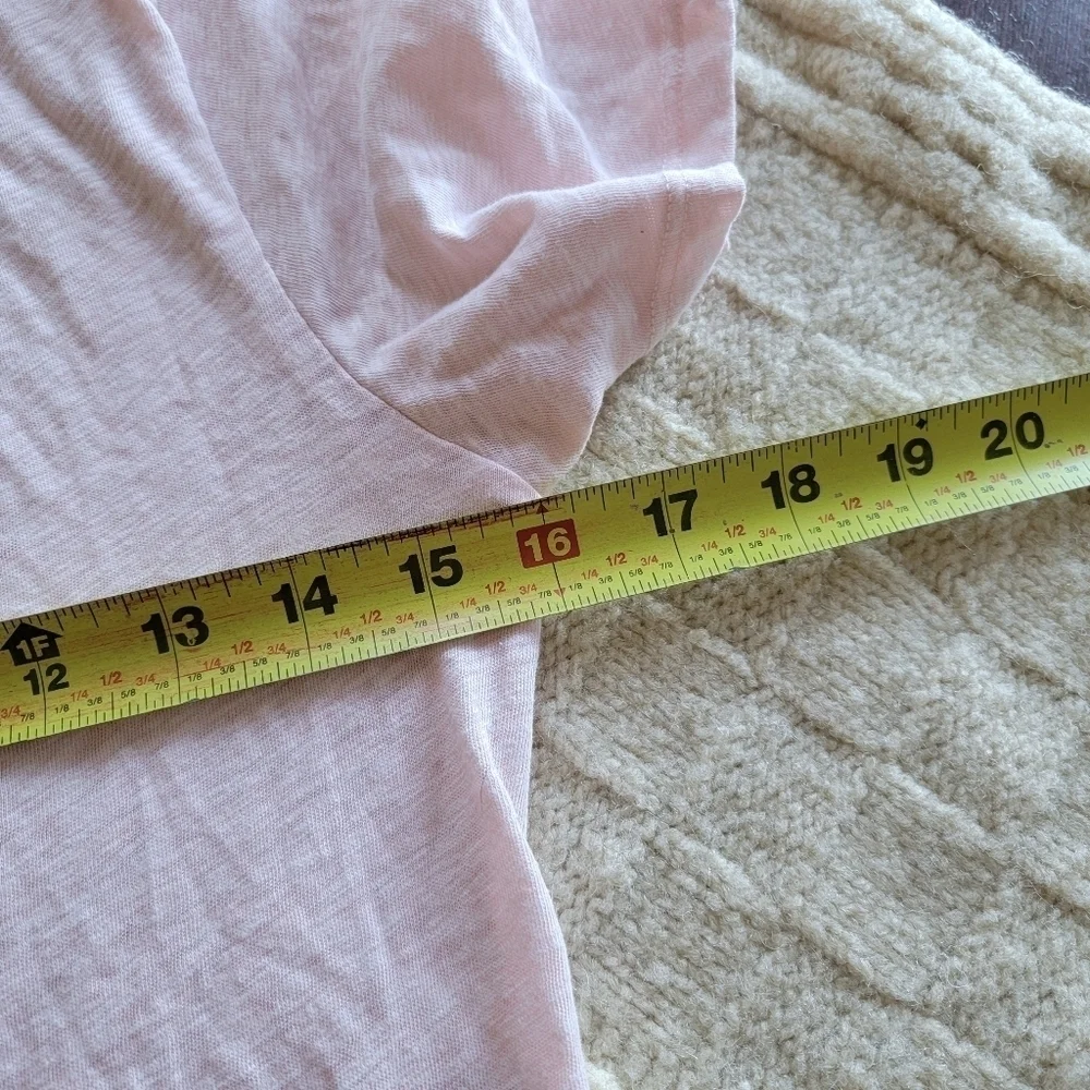 J Crew Slub Knit Ballerina Pink Beaded Neckline T-shirt size Small